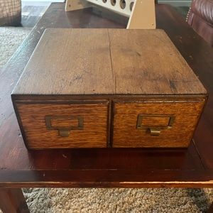 Card catalog.  Wooden.  Antique.   Beautiful condition.